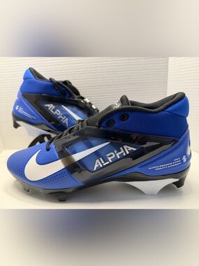 Nike Alpha Menace 4 Pro Football Cleats Mens Size 13 FD7037-400 Royal Blue